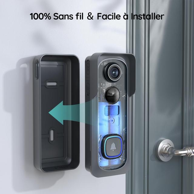 Sonnette Intelligente BOIFUN 2K - Caméra Extérieure sans Fil