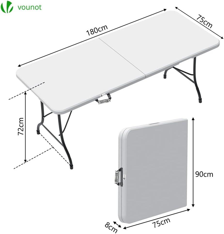 Table Pique-nique Pliante Vounot - 8 Places