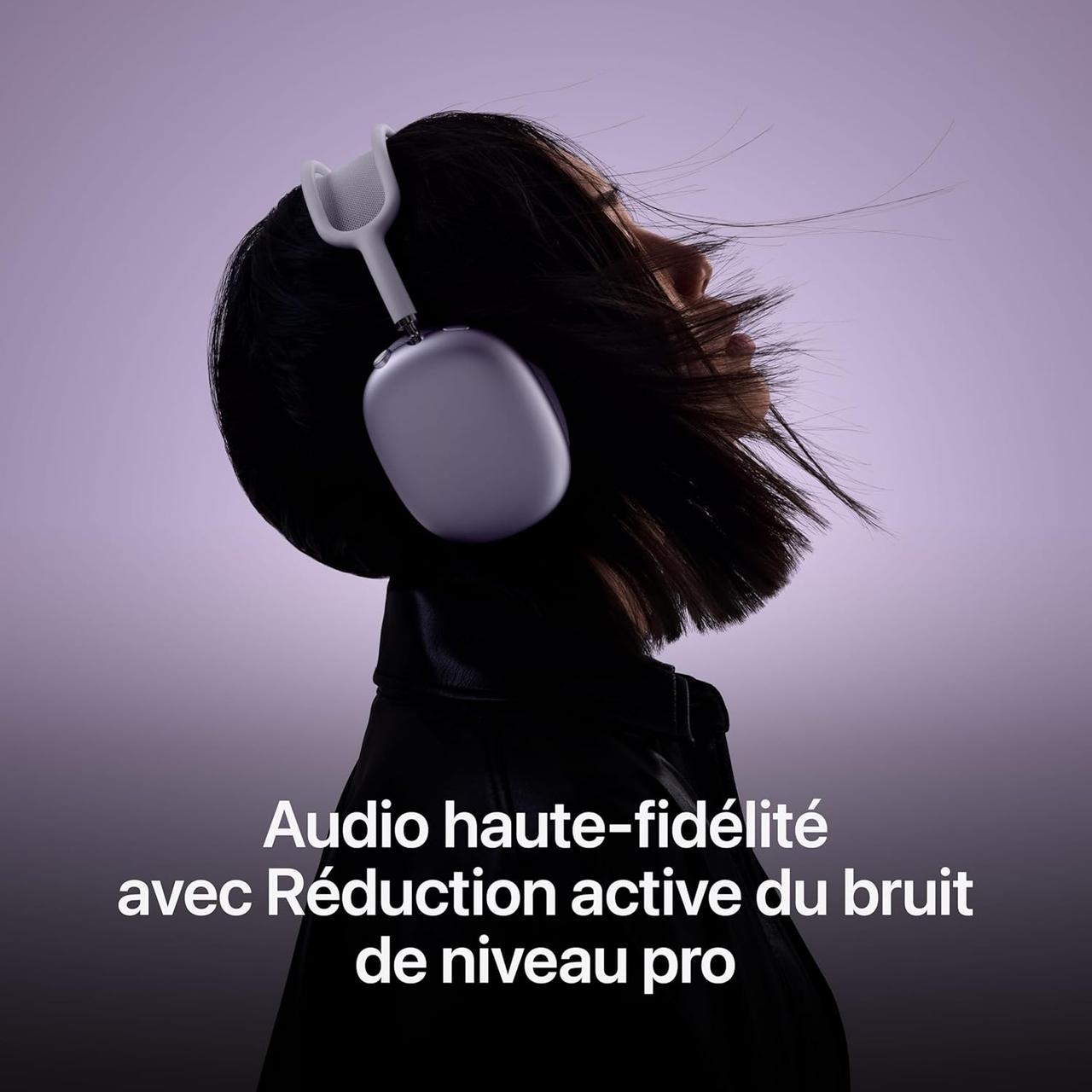 Apple AirPods Max - Casque Circum-auriculaire sans Fil - Réduction de Bruit - Mauve