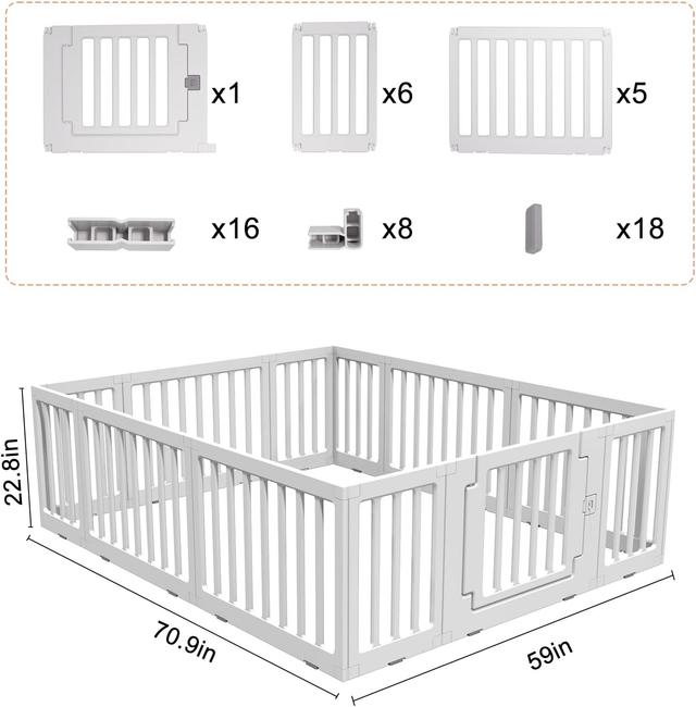 Parc Bébé Gupamiga 150x180cm - Espace Jeux Sécurisé