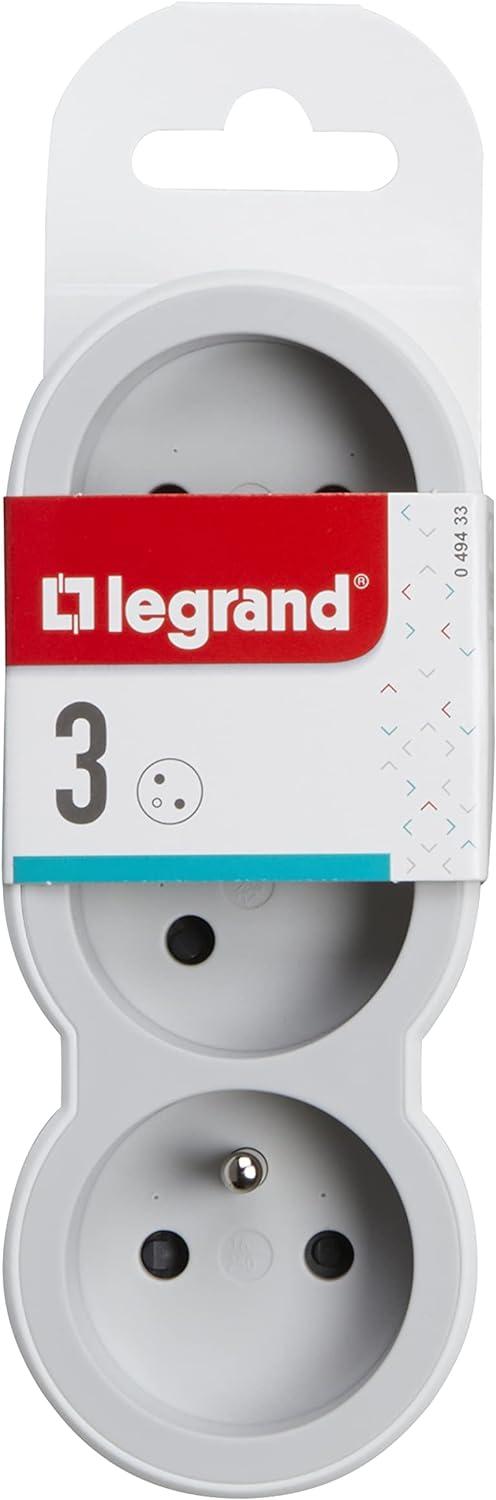 Multiprise Legrand - 3 Prises avec Terre - Sécurité Enfant