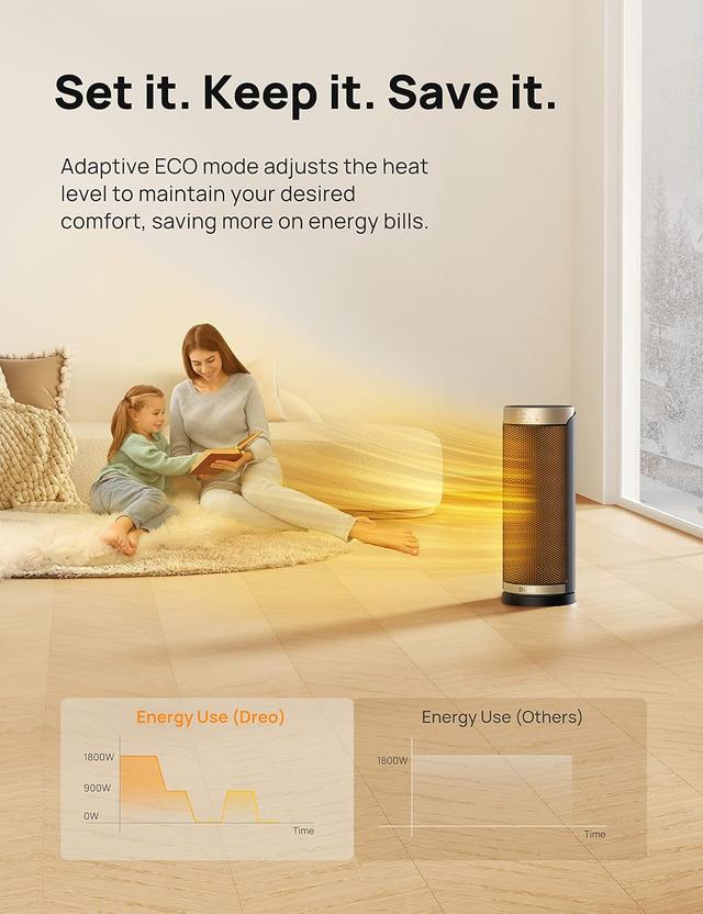 Dreo Solaris Slim H3: Chauffage Céramique 1800W