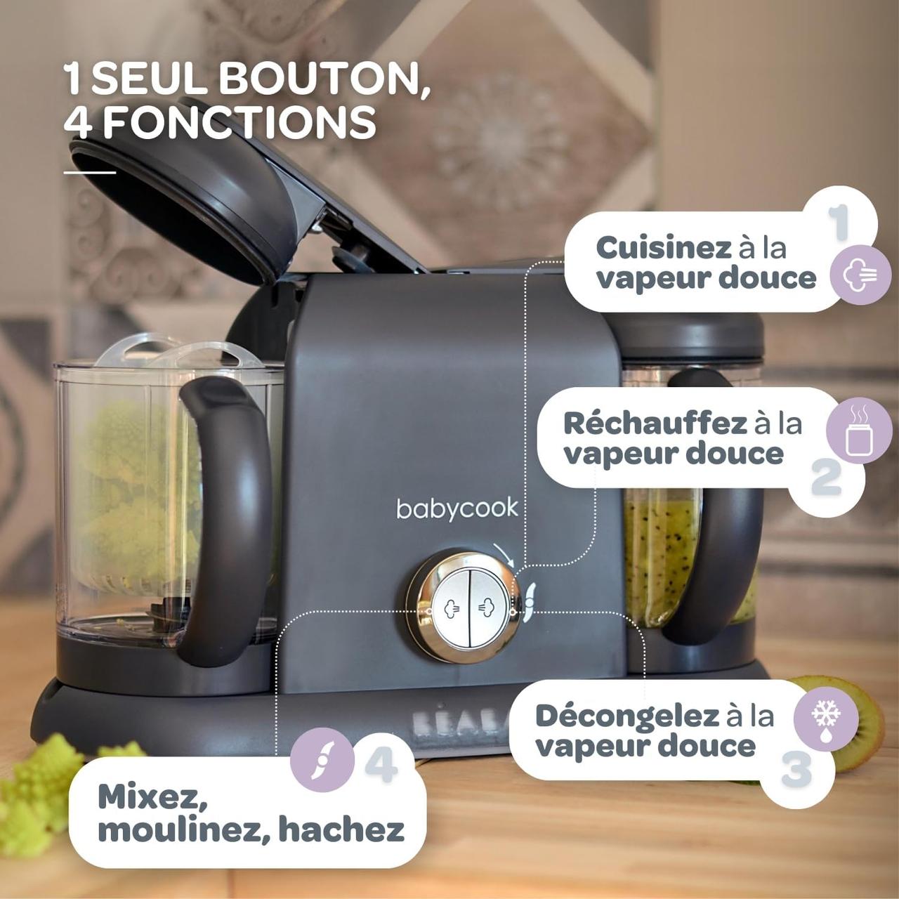 Babycook Duo Béaba - Robot Cuiseur Bébé 4 en 1