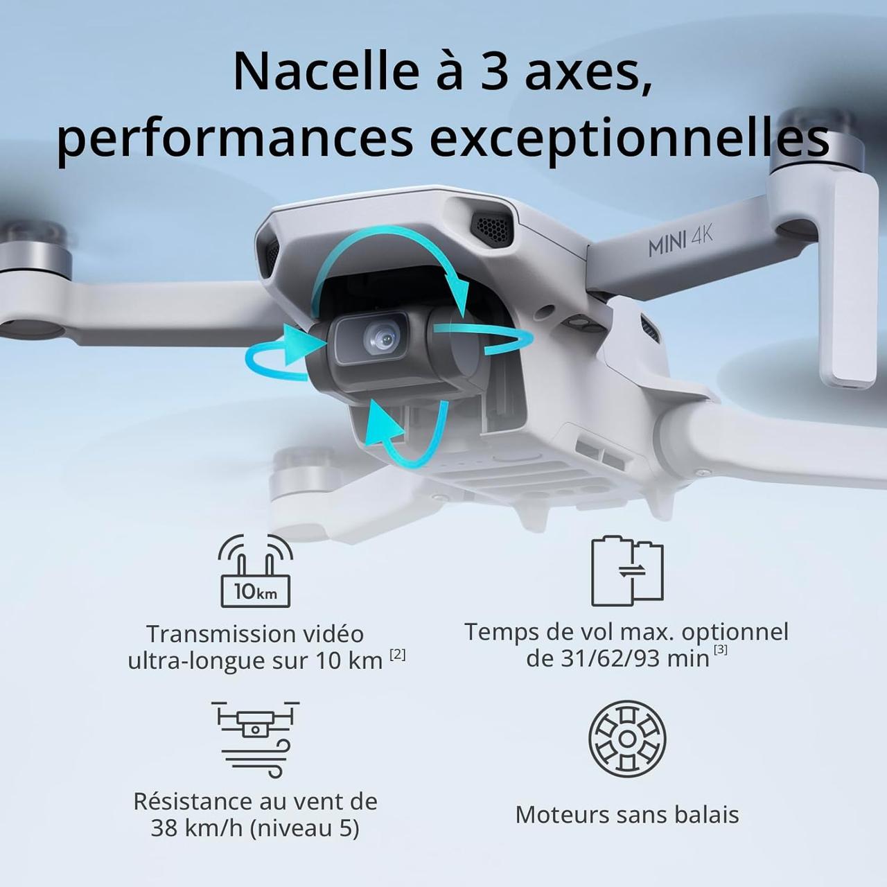 DJI Mini 4K Drone: caméra 4K UHD, léger et compact