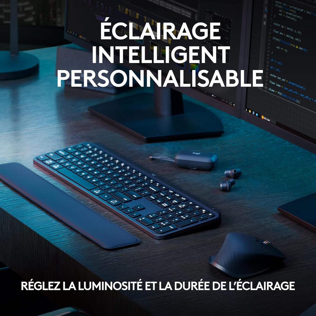 Logitech MX Keys S Plus - Clavier Ergonomique Sans Fil