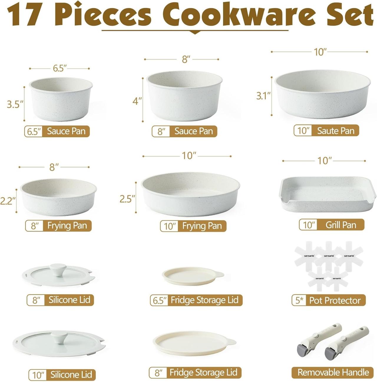 Batterie de Cuisine SENSARTE 17 Pièces