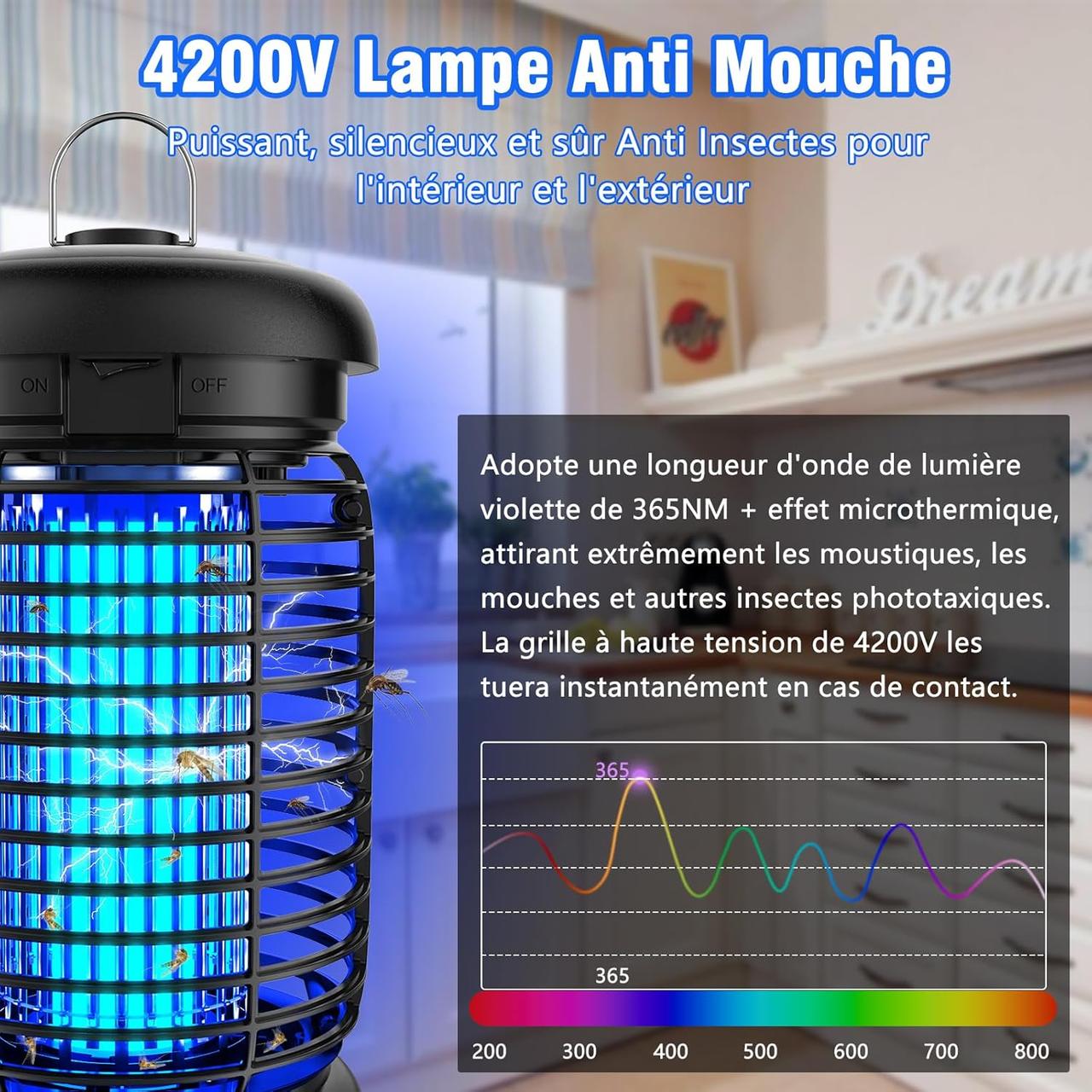 Lampe Anti-Moustiques seenlast - Tueur d'Insectes 15W