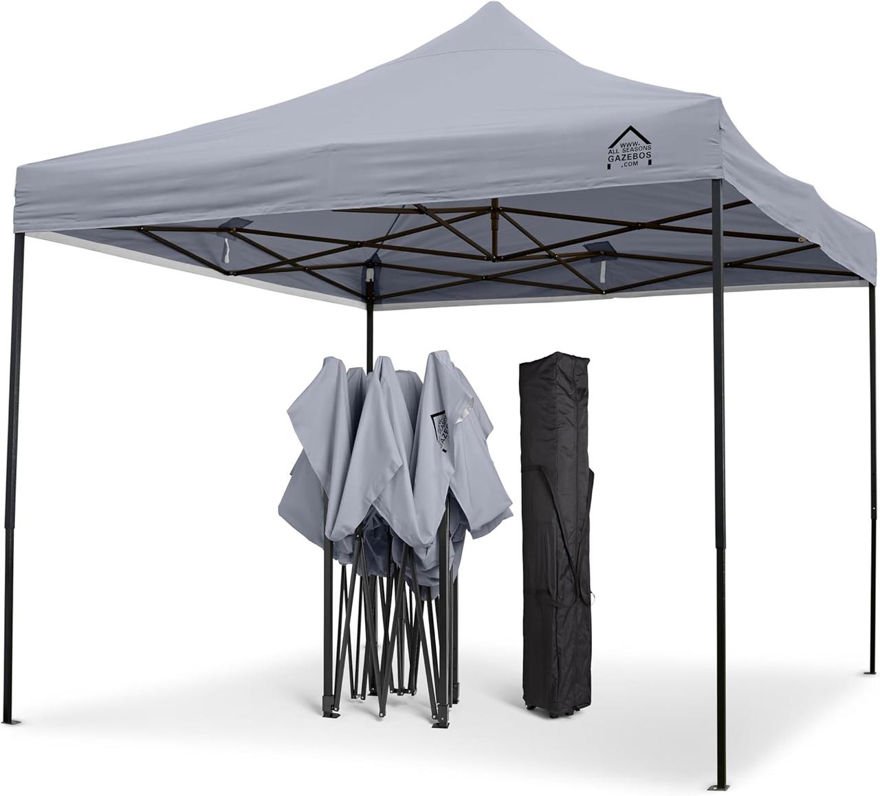 Tonnelle Pliante 3x3m - Gris Métal
