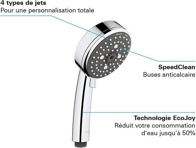 Pommeau de Douche GROHE Vitalio Comfort 100 - 4 Jets