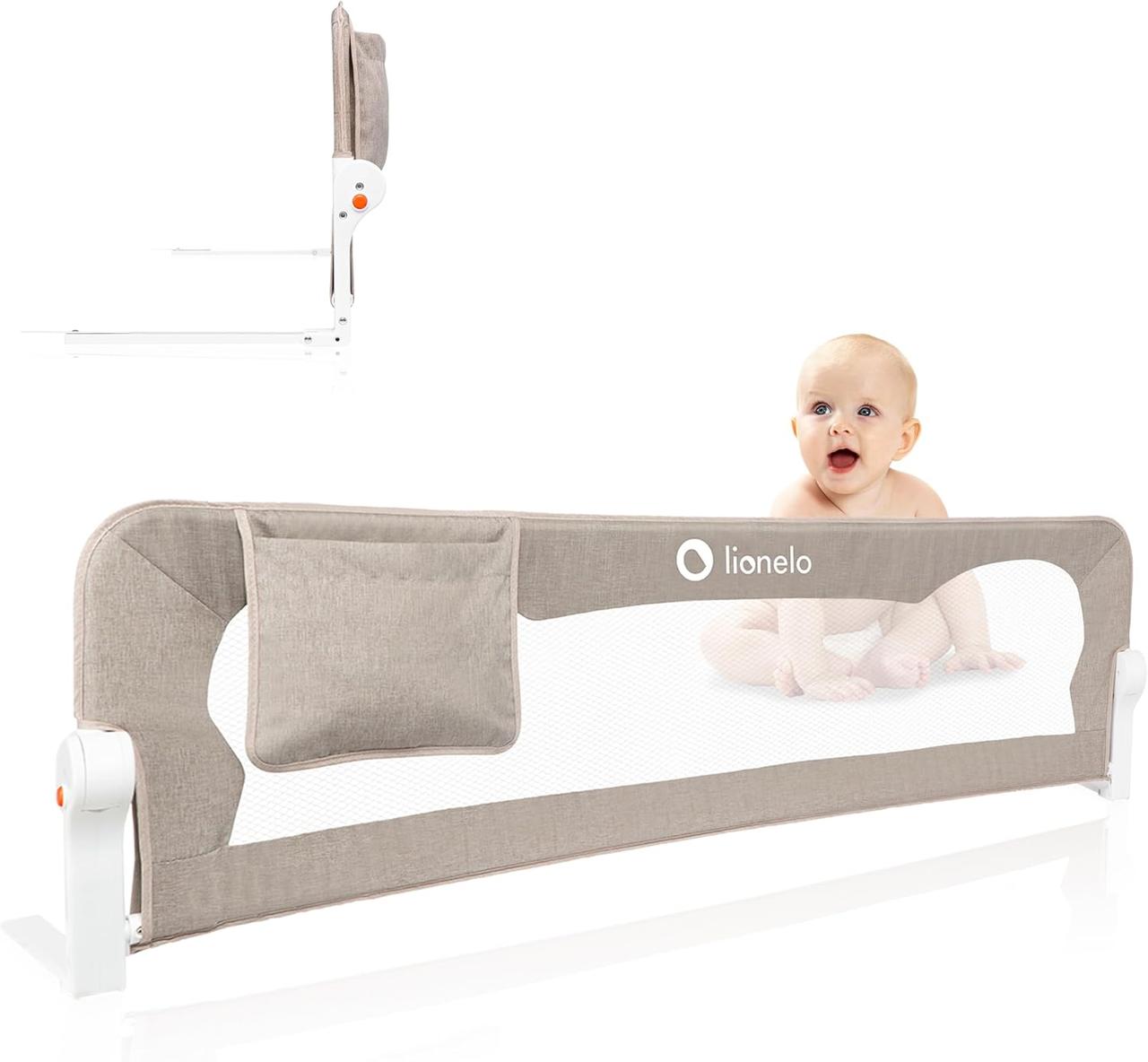 Barrière de Lit Lionelo Eva - 150cm - Sécurité Enfant