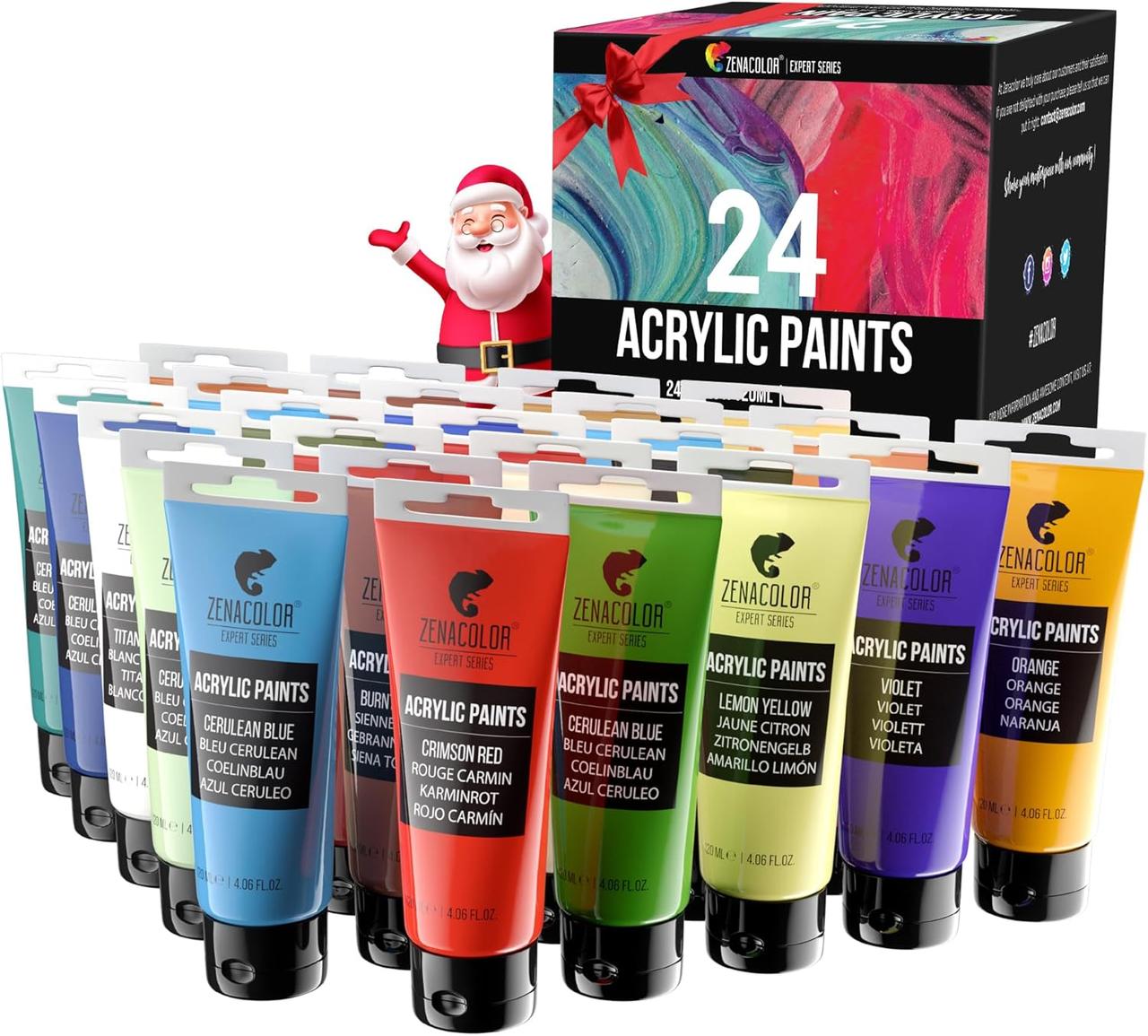 Peinture Acrylique Zenacolor - Kit 24 Tubes 120ml