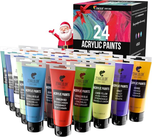 Peinture Acrylique Zenacolor - Kit 24 Tubes 120ml