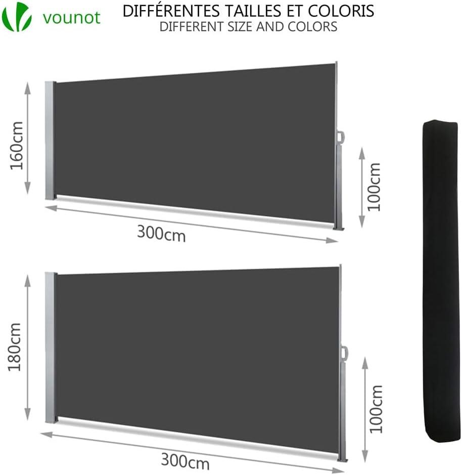 Paravent Rétractable VOUNOT® - Protection Solaire 180x300cm