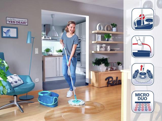 Leifheit Clean Twist Disc Mop Ergo: Balai Serpillère Essoreur