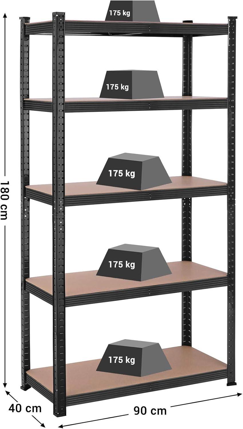 Étagère SONGMICS 5 Niveaux - Rangement Industriel