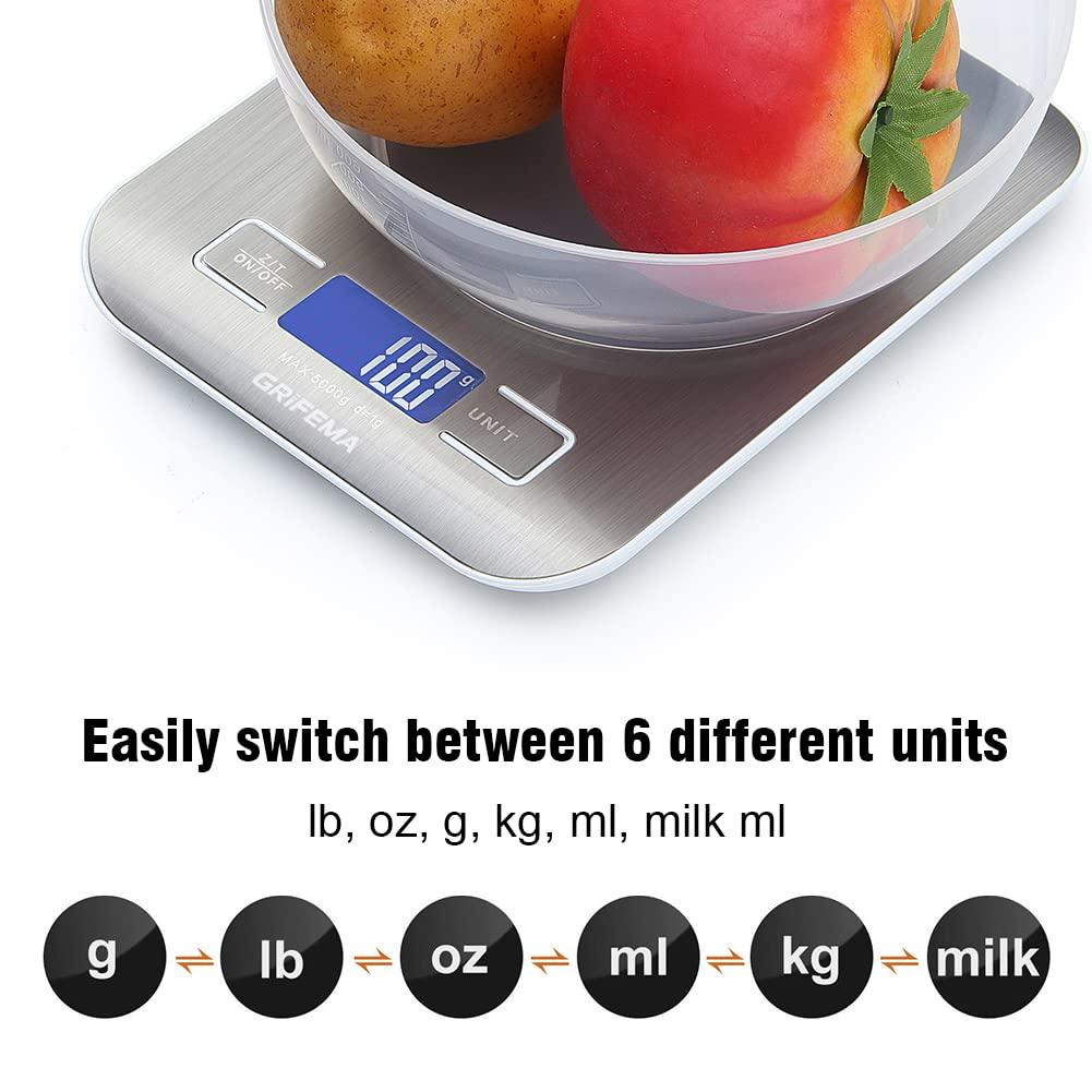 GRIFEMA GA2002 Balance de Cuisine Électronique de Haute Précision 5000g