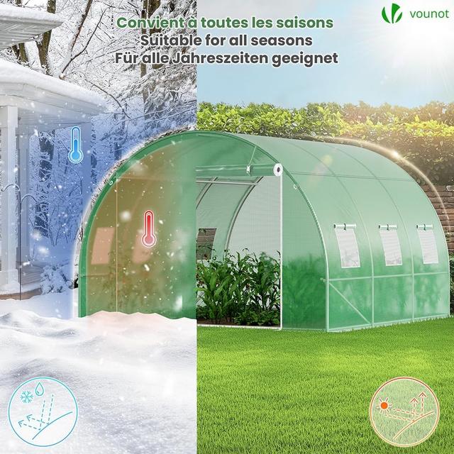 Serre de Jardin 9m² - Acier Galvanisé - Vounot