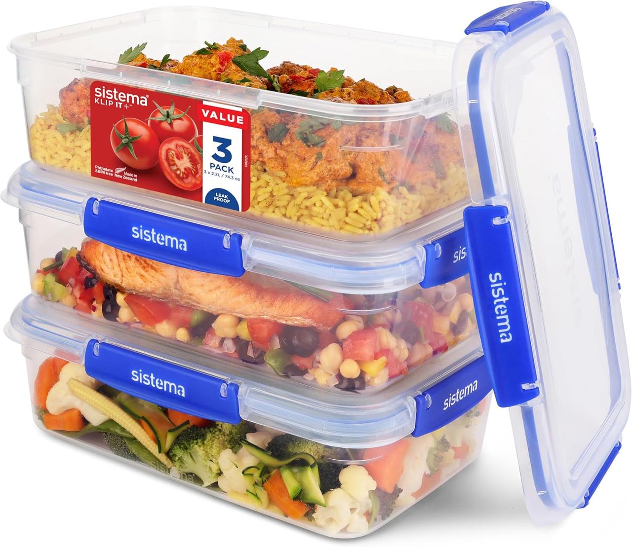 Sistema KLIP IT PLUS Boîtes Alimentaires 2,2L - 3 Pièces