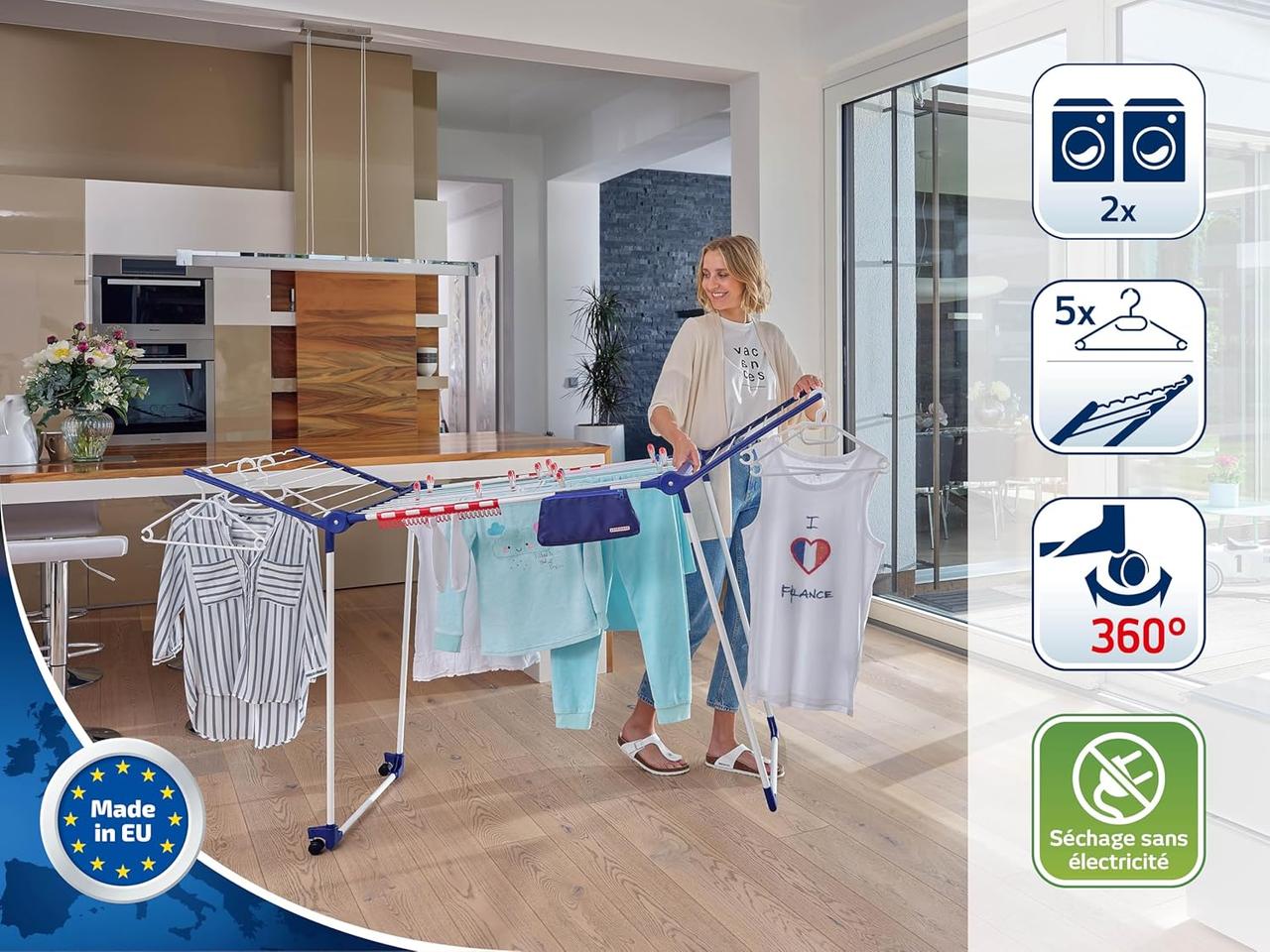 Leifheit Pegasus 200 Solid Deluxe Mobile: Séchoir à Linge 20m