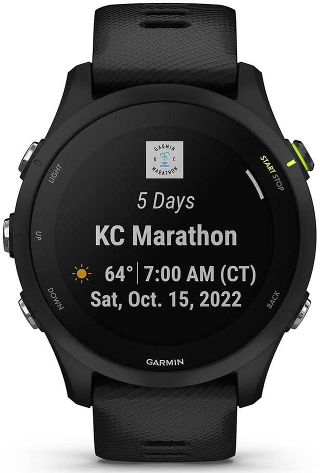 Garmin Forerunner 255, Music - Montre GPS Multisports connectée de Running – Noire – Boitier 46 mm