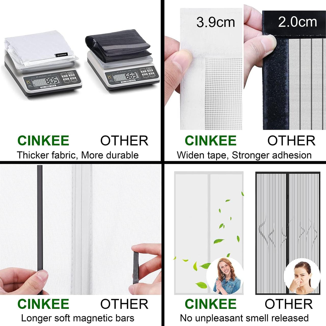 Moustiquaire Magnétique pour Porte - Blanc 120x220cm
