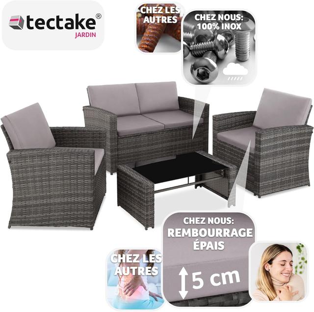 Salon de Jardin 4 Places TecTake®