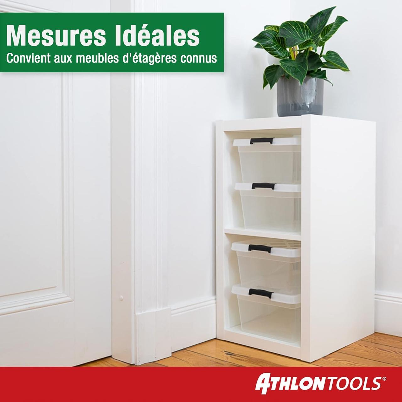 Boîtes de Rangement Empilables 12,5L - Lot de 4