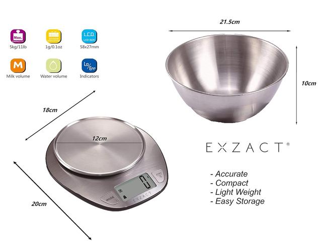 Balance Cuisine EXZACT 5kg - Précise & Multifonctionnelle