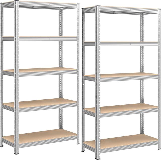 Lot de 2 Étagères SONGMICS - Rangement Industriel 5 Niveaux