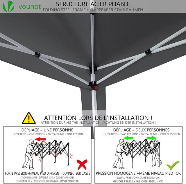 Tonnelle de Jardin VOUNOT 3x3m