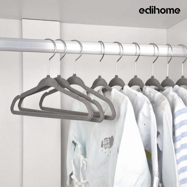 Ediesi Cintres Velours 50 Unités - Gris