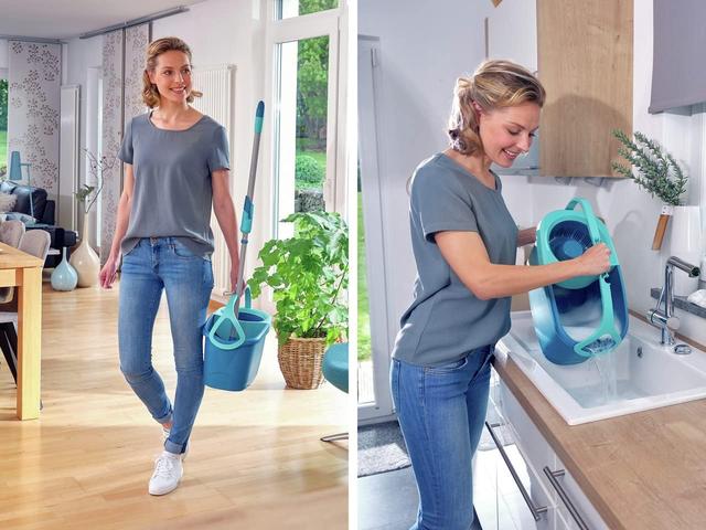 Leifheit Clean Twist Disc Mop Ergo: Balai Serpillère Essoreur