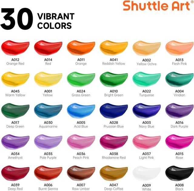 Kit Peinture Acrylique Shuttle Art - 30 Couleurs