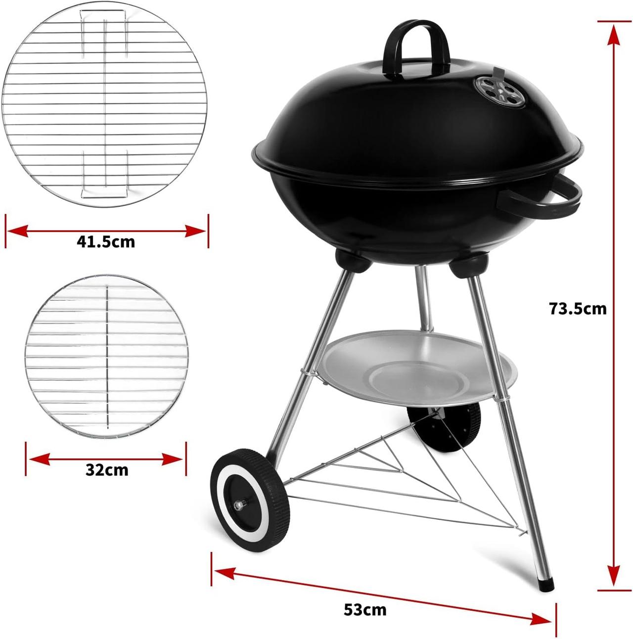 Barbecue Charbon Rond SunJas - BBQ Mobile Portable