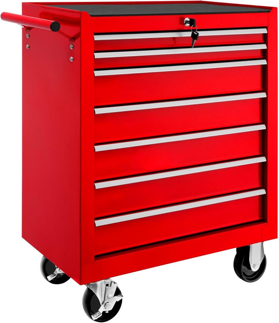 TecTake Chariot d'Atelier - 7 Tiroirs