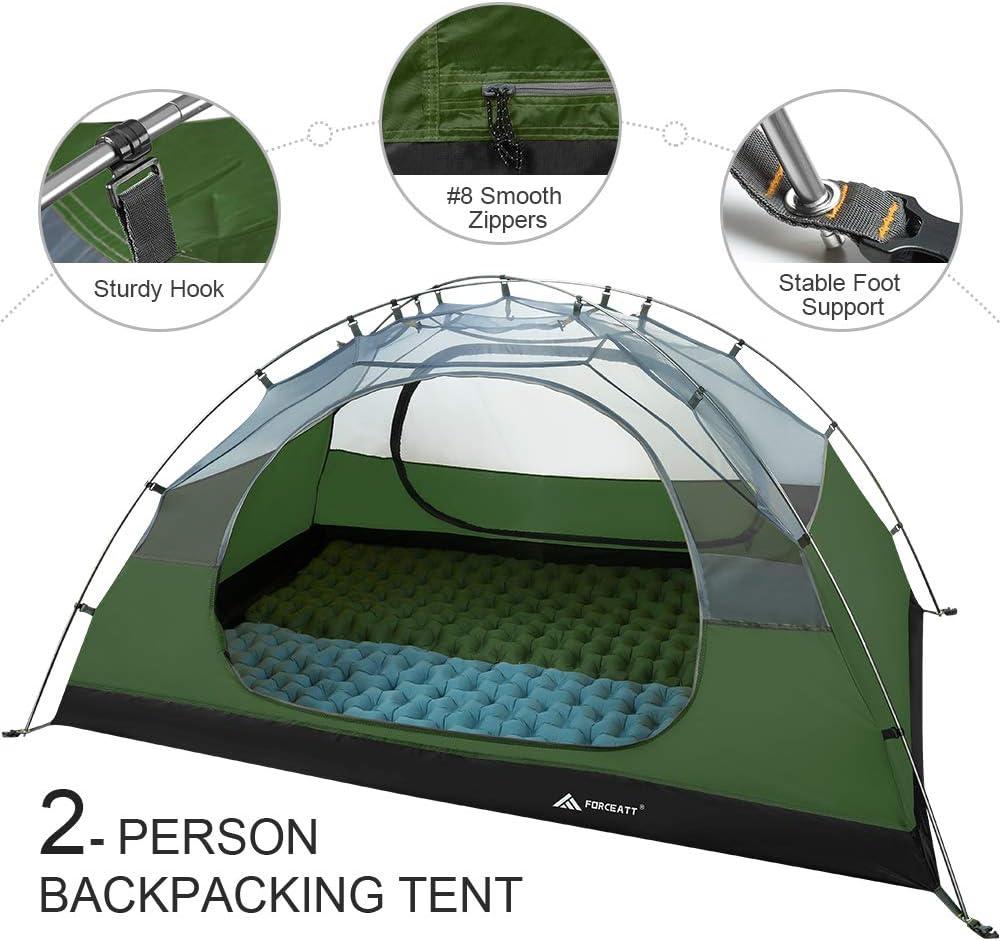 Tente Camping 2-4 Personnes Forceatt - Ultra Légère & Imperméable