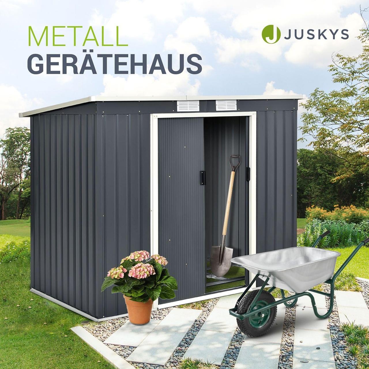 Abri de Jardin Métal Juskys 4m³ - Stockage Optimal