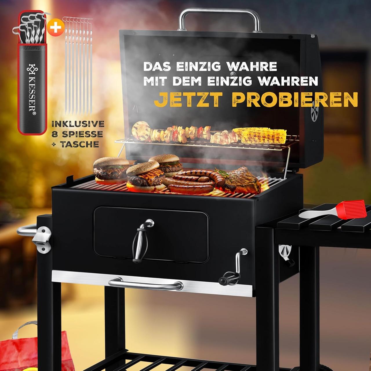 Barbecue KESSER XL au Charbon - Grill avec Couvercle