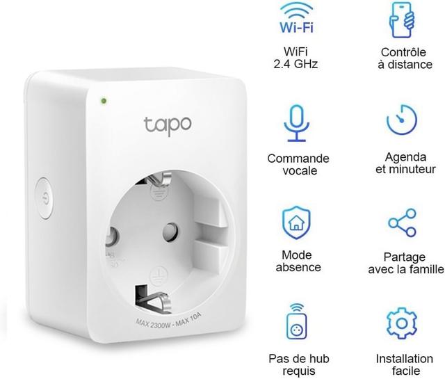 Pack 4 Prises Connectées WiFi Tapo P100 - Contrôle Intelligent