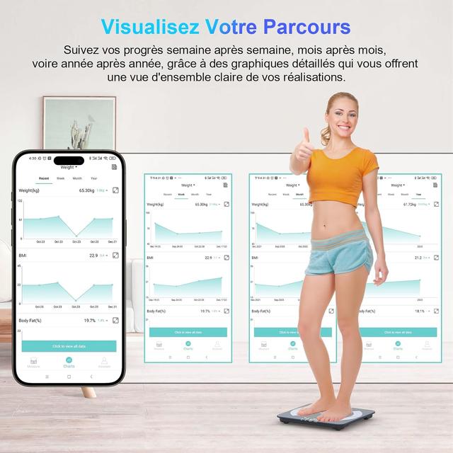 Balance Connectée Healthkeep - Pèse-Personne Intelligente
