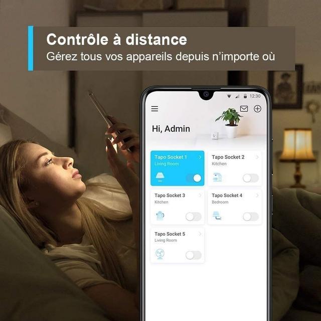 Pack 4 Prises Connectées WiFi Tapo P100 - Contrôle Intelligent
